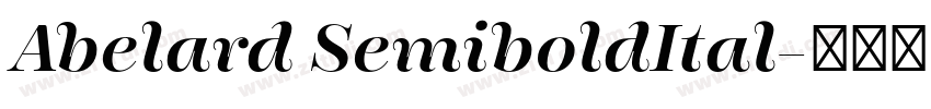 Abelard SemiboldItal字体转换
